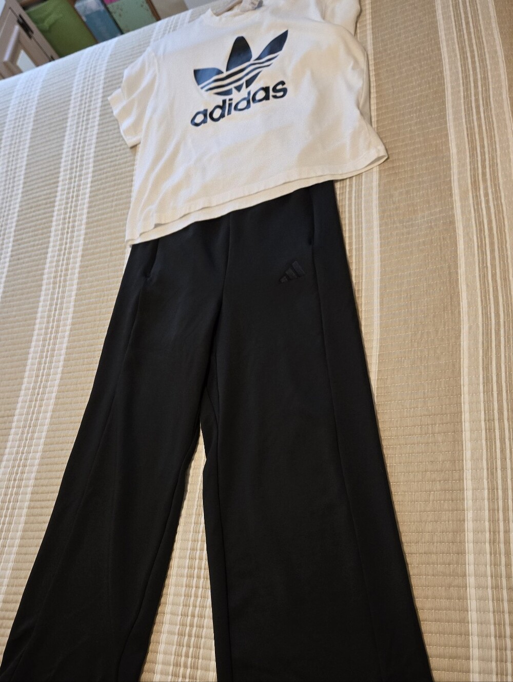 adidas Black Wide-Leg Women's Track Pants